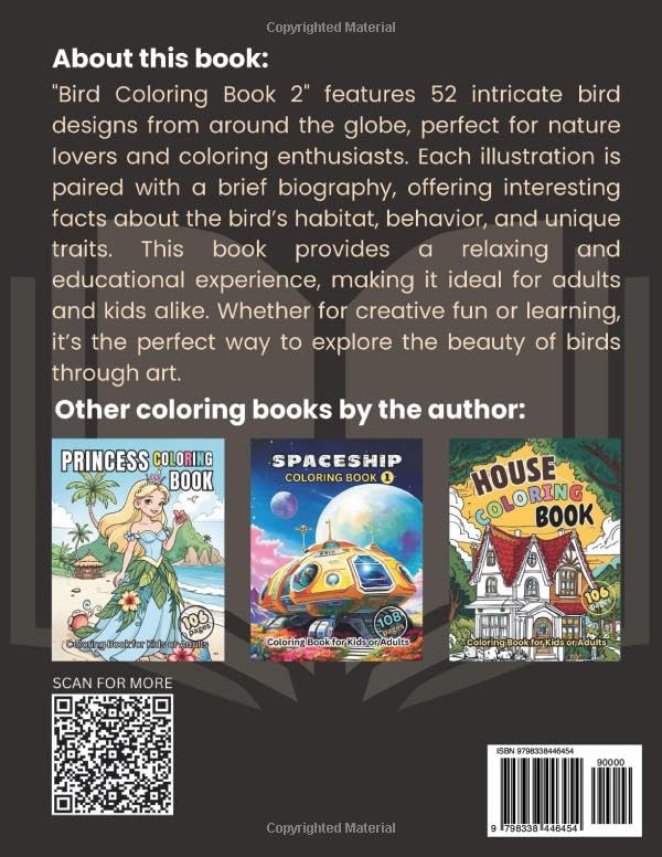 Bird Coloring Book 2: Wings of Wonder - Explore the Beauty of Birds with Colorful Designs. Majosta