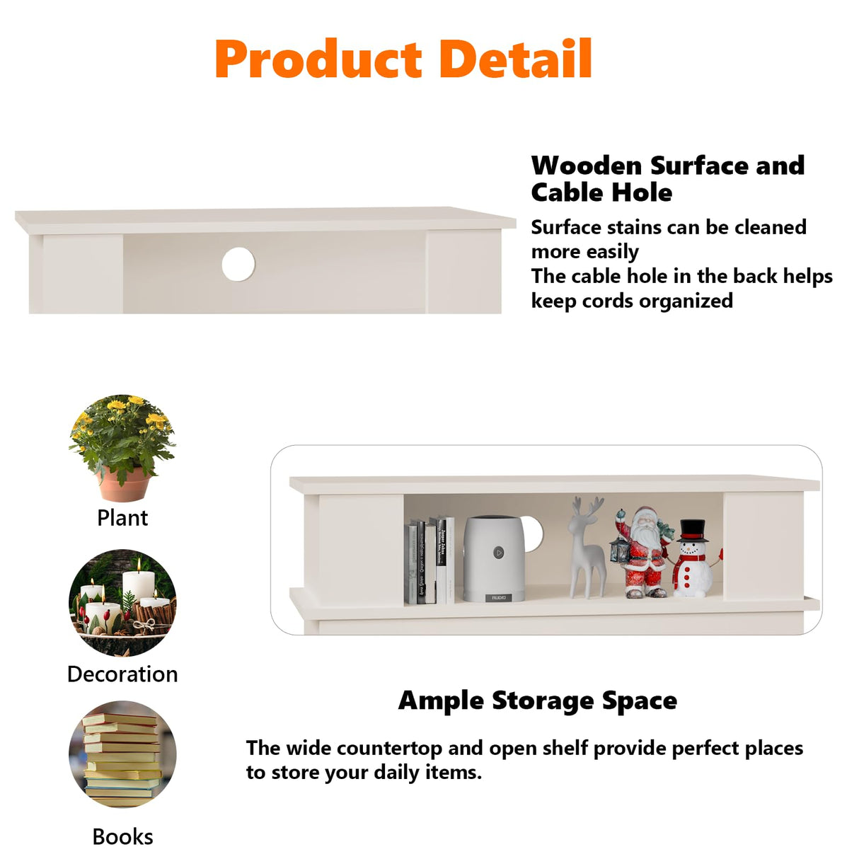 BOSSIN 28" Electric Fireplace with Mantel, 18 inch Electric Fireplace Insert with Remote Control, 5 Adjustable Brightness, Freestanding Mantel Fireplace with Storage Shelf for Living Room,White BOSSIN