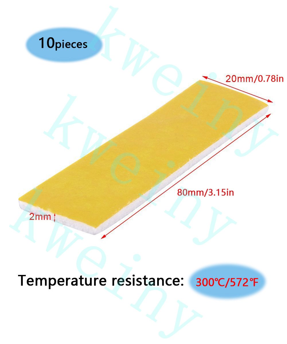 Kweiny Heat Insulation Cotton 10PCS and PTFE High Temp Tape for 3D Printer Makerbot Hotend kweiny