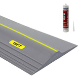 VUAOHIY Universal Garage Door Bottom Threshold Seal Rubber Strip with Adhesives, DIY Weatherproof Weather Stripping Replacement (10FT, Gray) VUAOHIY