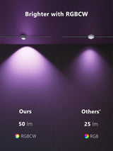 BrizLabs Permanent Outdoor Lights, 100ft 60 LED RGBCW Smart Christmas House Lights with 200+ Custom Scene-Color Effects, Waterproof Eave Light for Christmas, Halloween, Alexa, Google Assistant Enabled BrizLabs