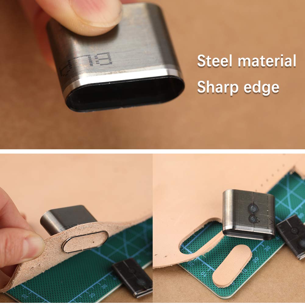 52 Shape Style Leather Hole Punch Tool for Belts, Multiple Shapes Hollow Punch Cutter Tool, Leather Crafting Tools, Leather Punch Tool Set Hole Punch Cutter, Leather Punch Tool for Leather Craft Yizzvb