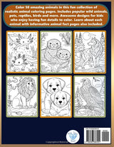 Animals Coloring Book for Kids: For Boys and Girls Ages 4-8 and 8-12 WoodArtSupply