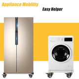 JULANG 2" Locking Caster Wheels Set of 4 Heavy Duty with Brake, Noise Free (PU) Wheels, Swivel Plate Castors 4 PCS, for Furniture, Carts, Garden Potting Tables, Workbenches Julang