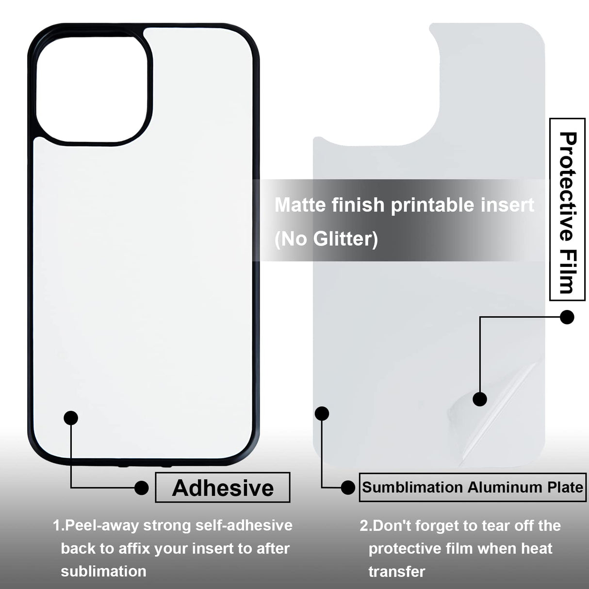 Konohan 6 Pieces Sublimation Blank Phone Case Cover Blank Printable Phone Case for DIY Customize Heat Press Rubber Protective Case (Compatible with iPhone 13) Konohan