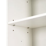 VECELO 8-Tier Narrow Bookshelf, Modern Tall Bookcase with Adjustable Shelves, Raised Base & Fabric Drawer, Storage Rack for Living Room, Bedroom, Office, White VECELO