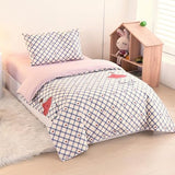 ZZRSSSLC Cute Princess Printed Crib Bedding Set, 3 Pieces Girl and Red Heart Pattern Duvet Bedding Sets Includes Fitted Sheet, Quilted Cover and Pillowcase -100% Cotton ZZRSSSLC