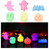 Fullhawl 12 Pcs 6 Color Halloween Chalk Ghost Glow in the Dark UV Neon Sidewalk Chalk Black Light Party Supplies for Halloween Party Gifts Painting Drawing on Chalkboard Playground Fullhawl