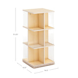 Guidecraft EdQ Rotating Book Display - Birch: Spinning Plywood Storage Bookshelf with Acrylic Windows for Kids Classroom, Playroom, or Bedroom Guidecraft