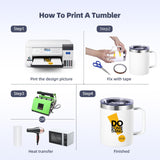 ColorSub 12 oz Sublimation Tumblers with Handle Insulated Stainless Steel Coffee Mugs Matte Tumblers Blanks with Gift Box, Heat Tape for Hot Cold Drinks, 8 Pack ColorSub