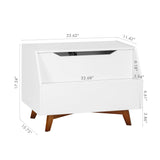 UTEX Kids Toy Box, Wooden Toy Chest, Kids Storage Organizer Bench with Front Book Storage Area for Boys and Girls, Children's Furniture, White UTEX