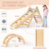 aiwo Pikler Triangle Set 7in1 Montessori Toddler Climbing Toys Indoor, Climbing Toys for Toddlers 1-3 Inside, Baby Climbing Gym Toddler Climber Indoor Playground aiwo