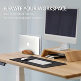 GEVO Dual Laptop Holder Vertical Laptop Stand, Natural Wood, Adjustable Dock, Wooden Laptop Stand,Vertical Laptop Holder for Desk, Widen Dock Fits All MacBook/Surface pro 2 Devices (Black Walnut) GEVO