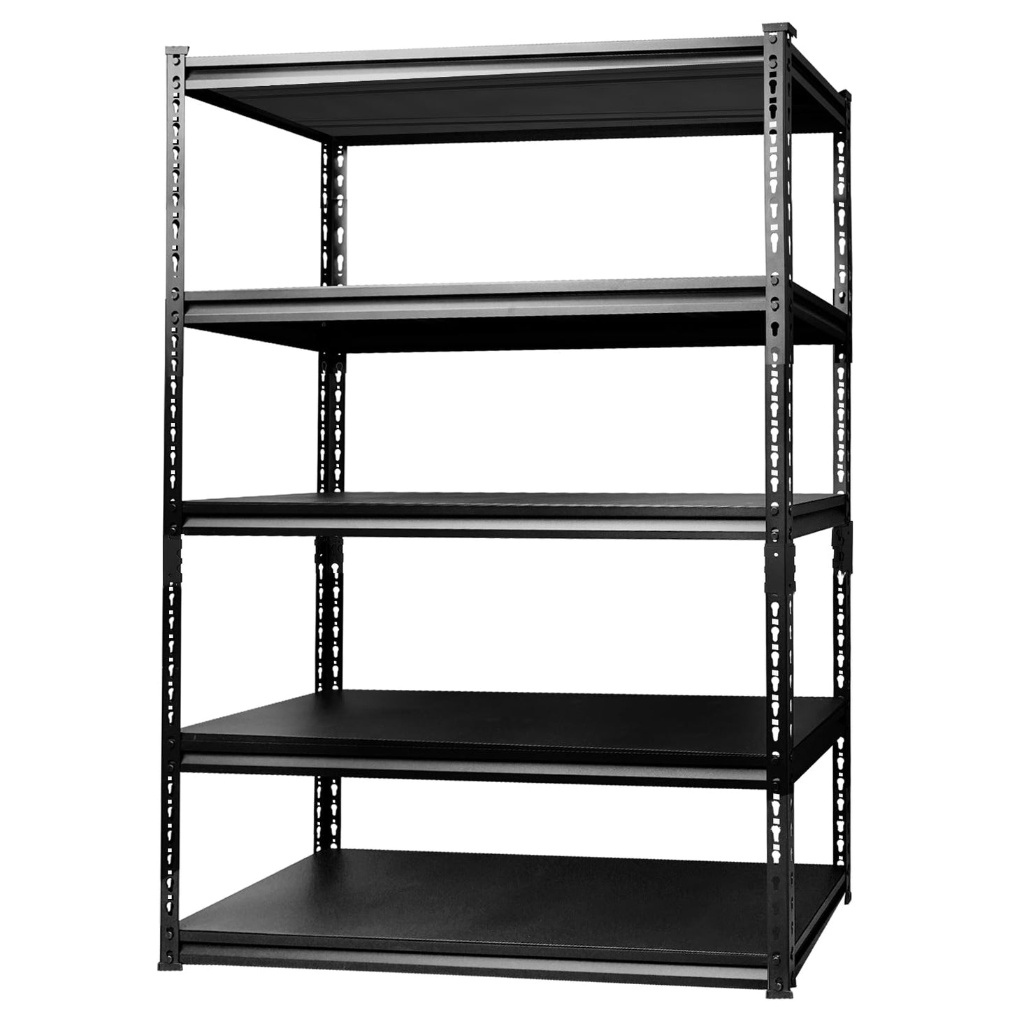 ChicJia 72” Garage Shelving, Garage Storage Rack 2050LBS Heavy Duty Shelving, Garage Shelving, Shelving Metal Unit, Adjustable 5-Tier Basement Storage Shelf, 39.4 ‘W * 15.7 ’D (Black)