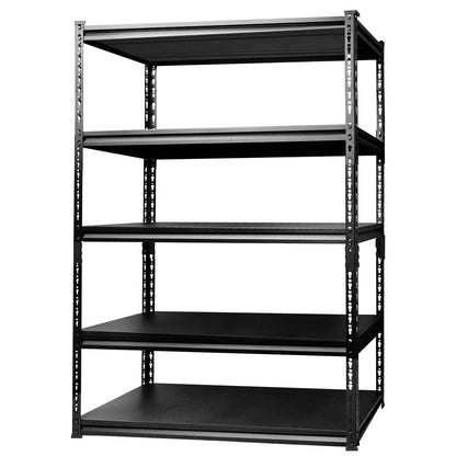 ChicJia 72” Garage Shelving, Garage Storage Rack 2050LBS Heavy Duty Shelving, Garage Shelving, Shelving Metal Unit, Adjustable 5-Tier Basement Storage Shelf, 39.4 ‘W * 15.7 ’D (Black)