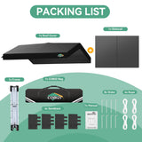 COBIZI Canopy Tent 10x10 Pop Up Canopy with One Button Push Center Lock, Portable Carport with 1 sidewall, 10x10 Carport Canopy for Parties, Commercial, Events, Waterproof, UPF 50+, Black COBIZI