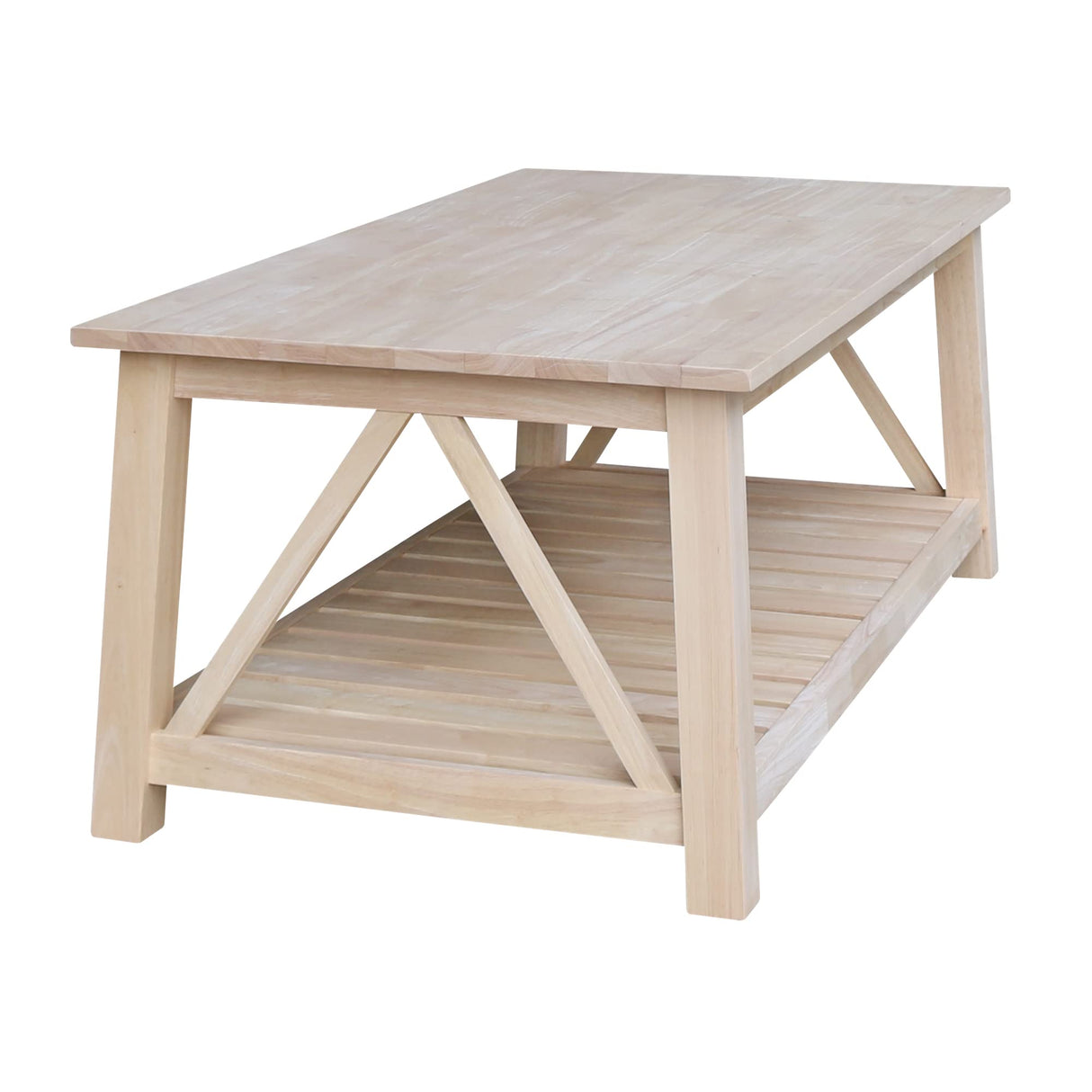 IC International Concepts Coffee Table, Unfinished IC International Concepts