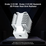 3D Printer xirbbo Heat Dissipation Block, Ender 3 V3 Silver Aluminum 3D Printer Heatsink Radiator, Hotend Replacement Parts 3D Printing Heatsink Accessory, for Ender 3 V3 KE and Ender 3 V3 SE Xirbbo