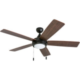 Honeywell Ceiling Fans Ventnor, 52 Inch Modern Farmhouse Indoor LED Ceiling Fan with Light, Pull Chain, Three Mounting Options, Dual Finish Blades, Reversible Motor - 50607-01 (Bronze) Honeywell