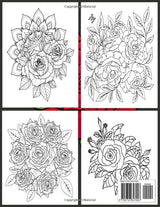 Rose Adult Coloring Book: Adult Beautiful Rose Flower coloring book with 30 amazing Rose Flower designs for stress relieving Majosta
