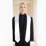 Gvhntk 6 Pieces 70 Inch Unisex Graduation Stole Plain Graduation Sash Stoles Honor Satin Stole for Adult Students Men Women Gvhntk