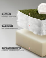 GarveeHome Rocking Recliner Chair, 360° Swivel Rocker Chair for Living Room, Upholstered Fabric Glider Nursery Chair with Side Pockets for Small Spaces, q235 Steel Frame Lazy Boy Recliner Single Sofa GarveeHome