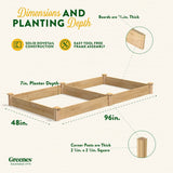 Greenes Fence Original Cedar Raised Garden Bed, 4' x 8' x 7" - Made in USA with North American Cedar Greenes Fence