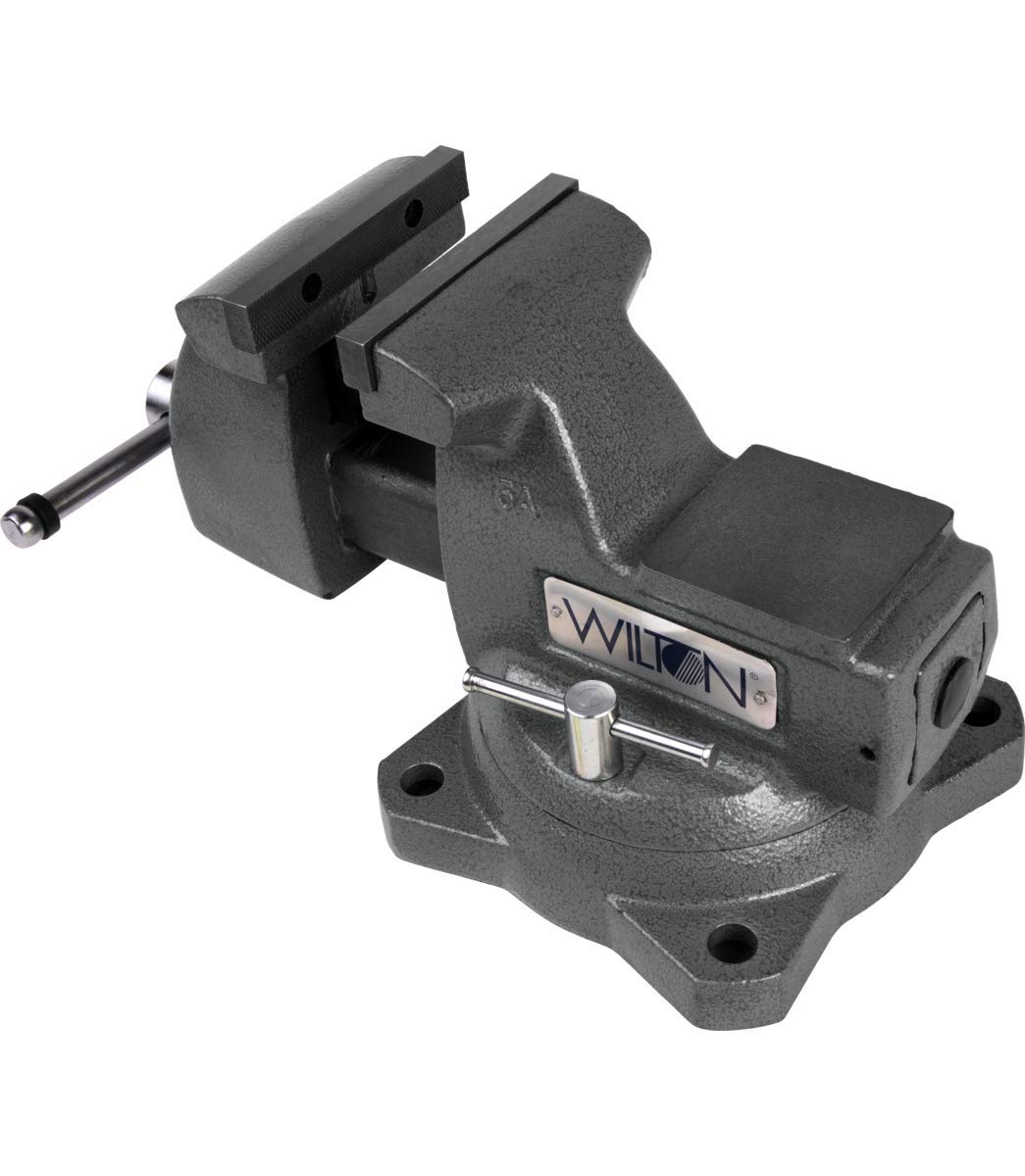 Wilton Mechanics Bench Vise, 5" Jaw Width, 5-1/4" Jaw Opening, 3-3/4" Throat (Model 745) - WoodArtSupply