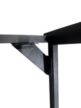 UOCFYK Twin Size L-Shaped Metal Triple Bunk Bed, Triple Bedframe with Ladder & Full-Length Guardrail for Kids Junior Adults, Box Spring Needed, Space Saving, Black UOCFYK