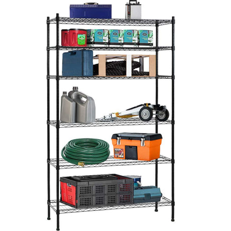 Dkeli Metal Wire Shelving Unit NSF Heavy Duty 6-Tier Height Adjustable Utility Steel Storage Shelves 42"L x 16"W x 72"H Commercial Grade Layer Shelf Organizer Rack 1500 LBS Capacity Garage Shelving Dkeli