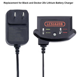 Tacerny LCS1620B Compatible with Black and Decker 20V Lithium Battery Charger, Compatible with Black and Decker 12V and 20V MAX Battery LBXR20 Tacerny