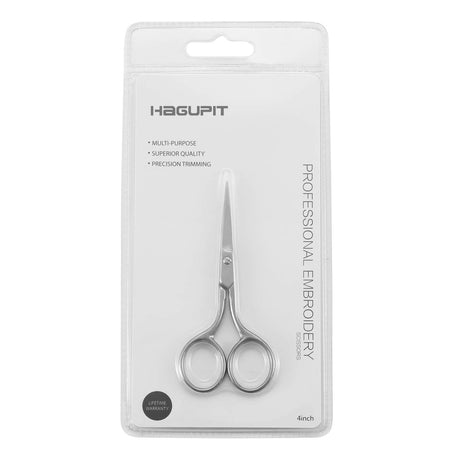 HAGUPIT Small Precision Embroidery Scissors, 4" Forged Stainless Steel Sharp Pointed Tip Detail Shears for DIY Craft Thread Cutting, Needlework Yarn & Sewing QFW