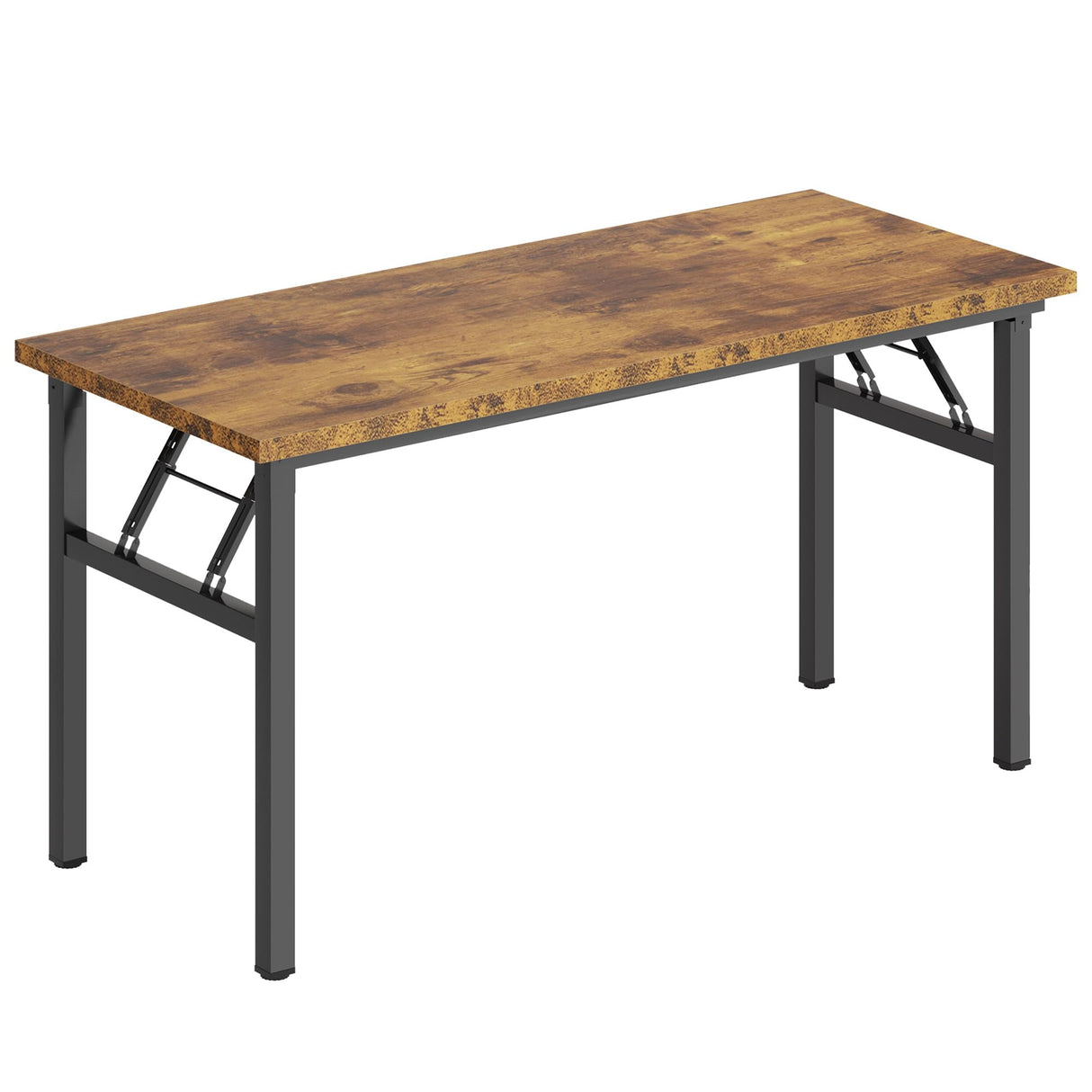 DlandHome Folding Table Computer Desk Workstation Table Conference Table Home Office Desk, Fully Assembled (62 Inches, Retro) DlandHome