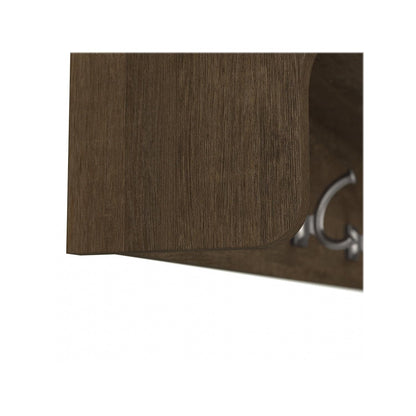 kathy ireland Home by Bush Furniture Woodland Wall Coat Rack, Ash Brown, (WDH340ABR-03) - WoodArtSupply