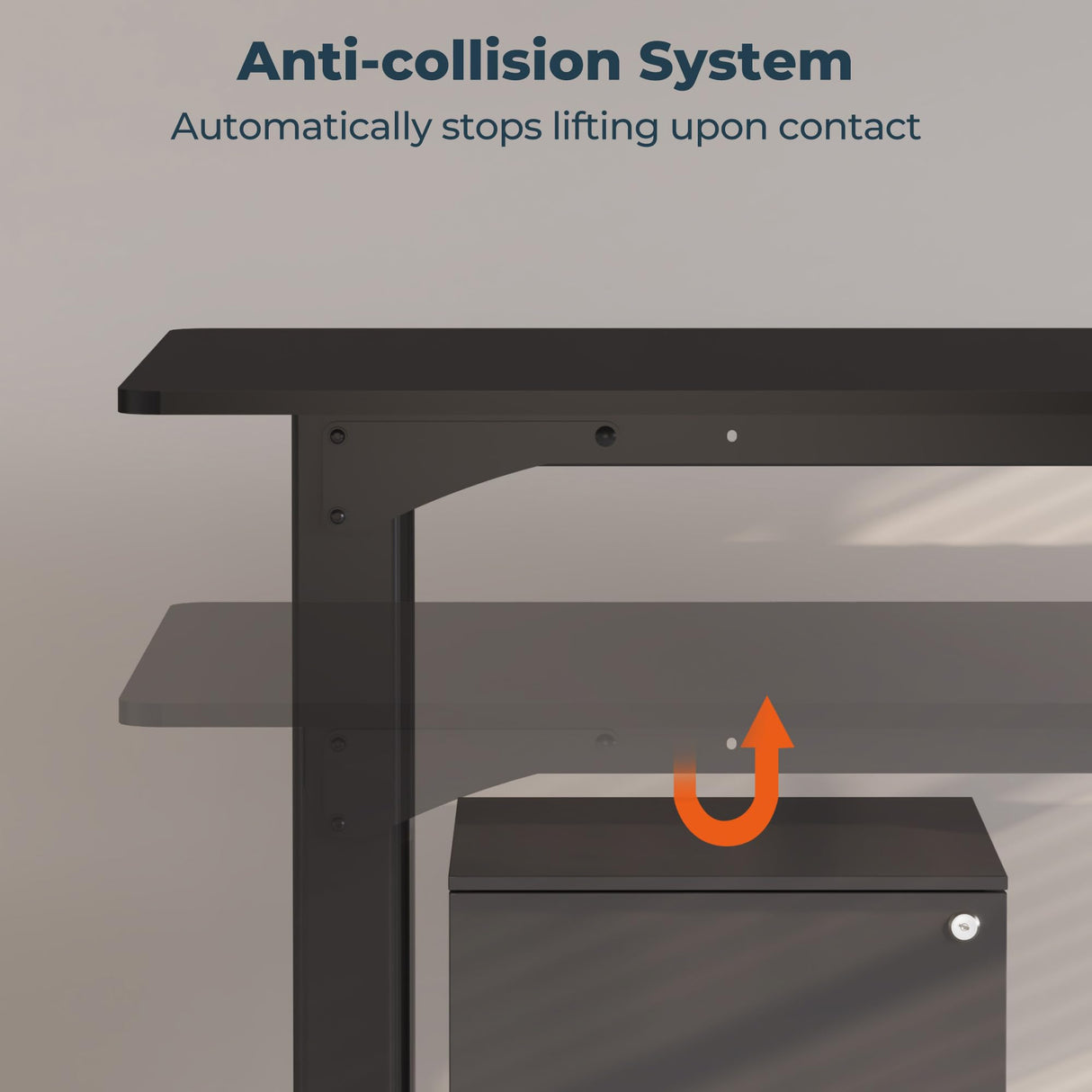 FitStand 4 Legs Standing Desk, Large 79x31 Inches Electric Adjustable Height Desk with Splice Board, Stand Up Desk Home Office Computer Workstation, Black FitStand