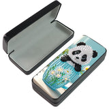 Diamond Art Painting Eye Glass Case, DIY Panda Diamond Art Glasses Storage Box Sunglass Case for Adults Handmade for Art Craft Gift Travel Sunglass Eyeglasses WoodArtSupply