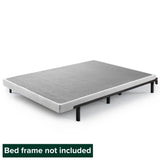 ZINUS Quick Lock Metal Smart Box Spring, 4 Inch Mattress Foundation, Strong Metal Structure, Easy Assembly, Full, White Zinus