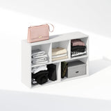 Furinno Reed 5-Cube Open Shelf Clothing & Closet Storage Organization, White Furinno