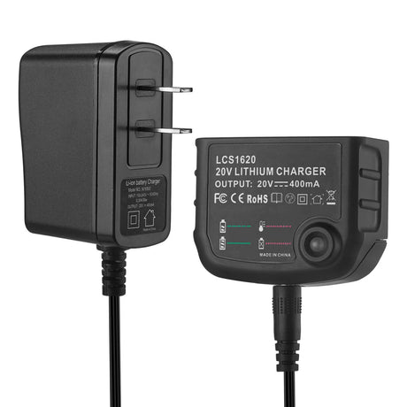 LCS1620 Replacement Charger 20V Lithium Battery Charger for Black&Decker 16V-20V Lithium Ion Battery LBXR20 LBXR20-OPE LB20 LBX20 LBX4020 LB2X4020 LBXR2020-OPE BL1514 LBXR16 UTRBATT