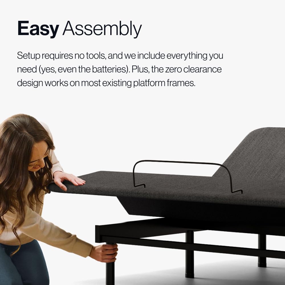Adjustable Comfort Classic Adjustable Base - Twin XL - Head & Foot Incline - Wireless Remote with Memory - Easy Set Up - Zero Clearance - Zero Gravity - Durable Frame Adjustable Comfort