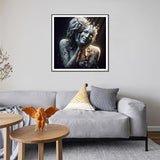 SJUTOUCI Broken Mask Diamond Painting Kits for Adults, Diamond Art Kits for Beginners, 5D Round Diamond Dots Gem Art Craft for Home Wall Decor 12x12 inch, Abstract SJUTOUCI