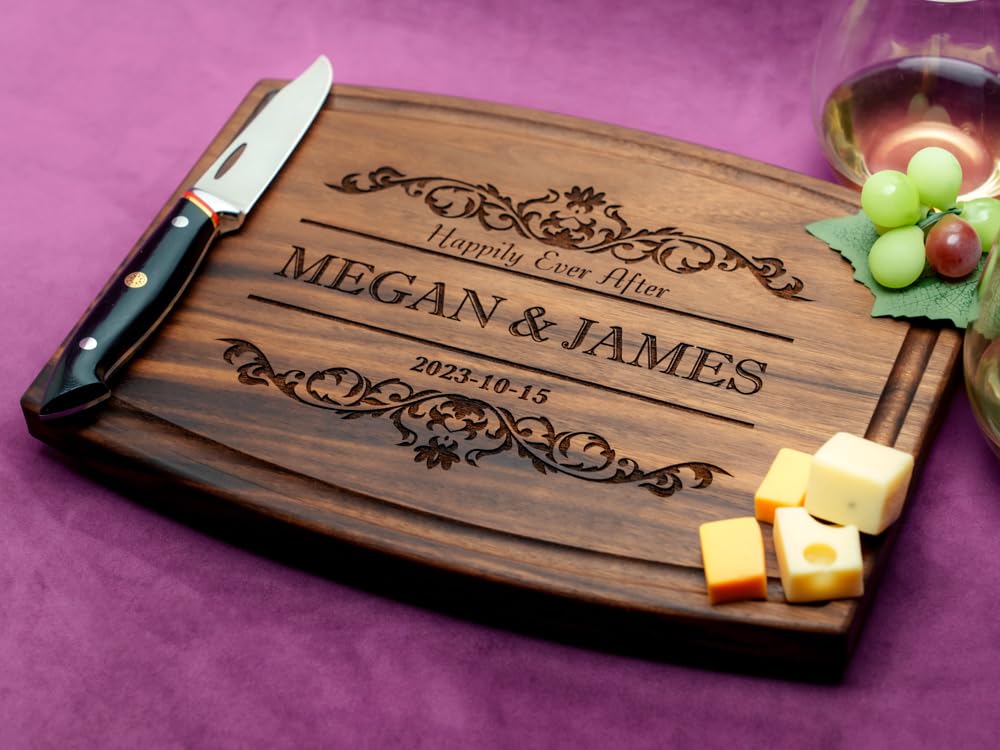 Straga Personalized Cutting Boards | Handmade Wood Engraved Charcuterie | Custom Housewarming, Home Purchase Gift for Homeowners, Real Estate Agents - WoodArtSupply