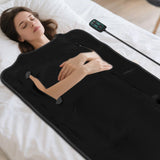 Buyplus Infrared Sauna Blanket, Portable Infrared Blanket for Relaxation, Sauna for Home Use with 95-167°F Temp Range & 30-60 Minutes Timer, 6'Lx2.6'W Buyplus