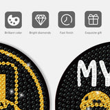 Bartogro 8 Pcs Diamond Painting Coaster Kits, DIY Football Diamond Art Coasters with Holder Sports Diamond Art Crafts Supplies for Pittsburgh Design Bartogro