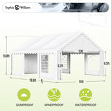 Tents for Parties Party Tent 16x20 ft, Outdoor Canopy Carpas para Fiestas Heavy Duty, Large Waterproof Patio Event Wedding Tent White with Sidewalls Walls for Backyard Sophia & William