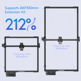 LGT Longer RAY5 Laser Engraver, 10W High-Precision Laser Engraver, Compressed Spot CNC, App Offline Control, DIY Engraving Tool for Metal/Glass/Wood, Engraving Area 15.7 "x15.7", Laser Class 2 Longer