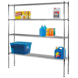 Sandusky Lee WS721274-C Industrial Welded Wire Shelving, 72" Width x 74" Height x 12" Depth, Chrome Sandusky