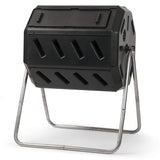 FCMP Outdoor IM4000 Dual Chamber Tumbling Composter Canadian-Made, 100% Recycled Resin - Outdoor Rotating Compost Tumbler Bin for Garden, Kitchen, and Yard Waste, Black (37 Gallon) FCMP Outdoor
