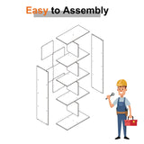 Sweetcrispy 8 Cube Storage Organizer - Open Cube Bookshelf with 4 Removable Back Panels, Display Storage Bookcase for Living Room, Bedroom, Entrance Hall, Home Office，47.7" L×11.6" W×24" H, White Sweetcrispy