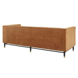 Modway Devote Channel Tufted Performance Velvet, Sofa, Cognac Modway